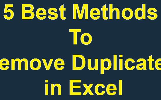5 Best Methods to remove duplicates in excel1 | Software Testing Tutorials