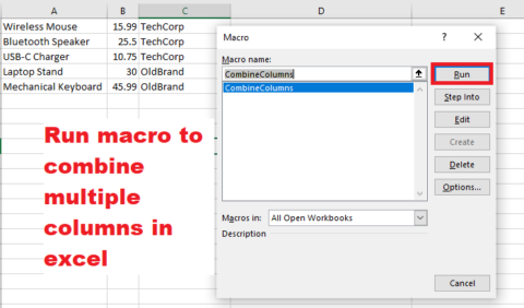 How to Combine Multiple Columns in Excel Using VBA - Software Testing ...
