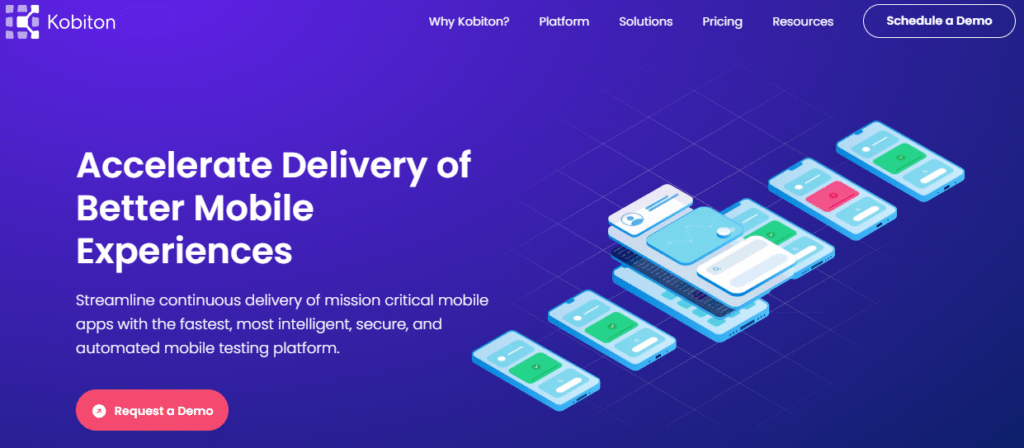Kobiton real-device cloud interface for mobile app test automation