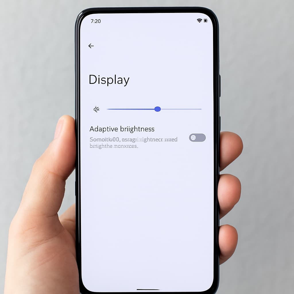 Turning off adaptive or auto-brightness in Android phone settings