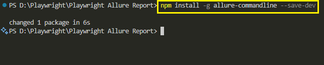 Install Allure Command-Line globally using npm install -g allure-commandline --save-dev