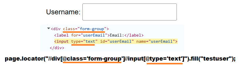 playwright-xpath-input-parent-child | Software Testing Tutorials Playwright Java locate input field using parent-child XPath hierarchy