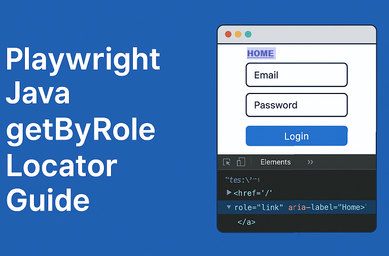 Playwright Java getByRole locator tutorial for accessible web testing