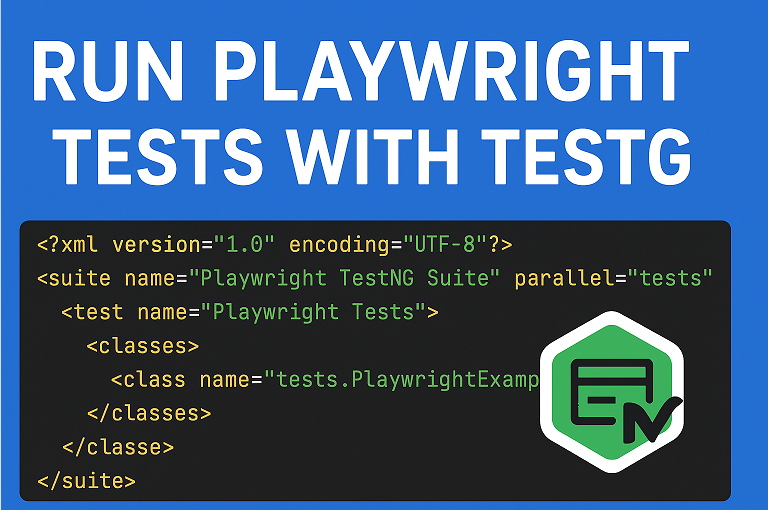 Run Playwright tests with TestNG in Java for browser automation and parallel test execution tutorial