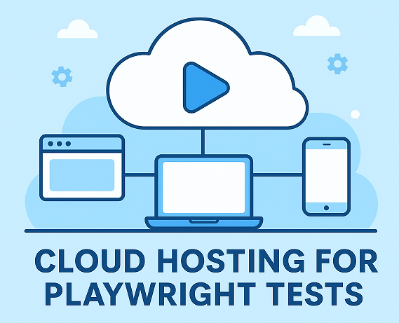Cloud based Playwright test automation illustration with multiple devices