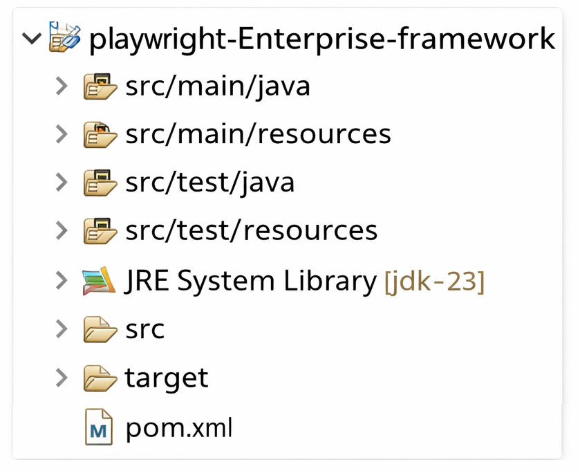 playwright-enterprise-java-maven-project-structure | Software Testing Tutorials Playwright Java enterprise automation framework Maven project structure