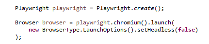 launch-browser-playwright-java-example | Software Testing Tutorials Launch browser instance in Playwright Java code example using chromium launch method