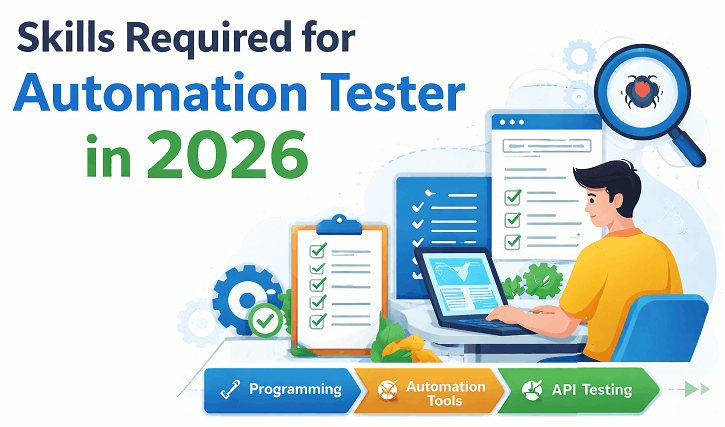 skills required for automation tester in 2026 including programming api testing automation tools and ci cd