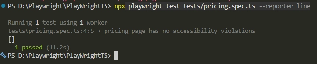 axe-core-configuration-options-after-fix | Software Testing Tutorials axe-core configuration options using withTags to filter a false positive accessibility scan