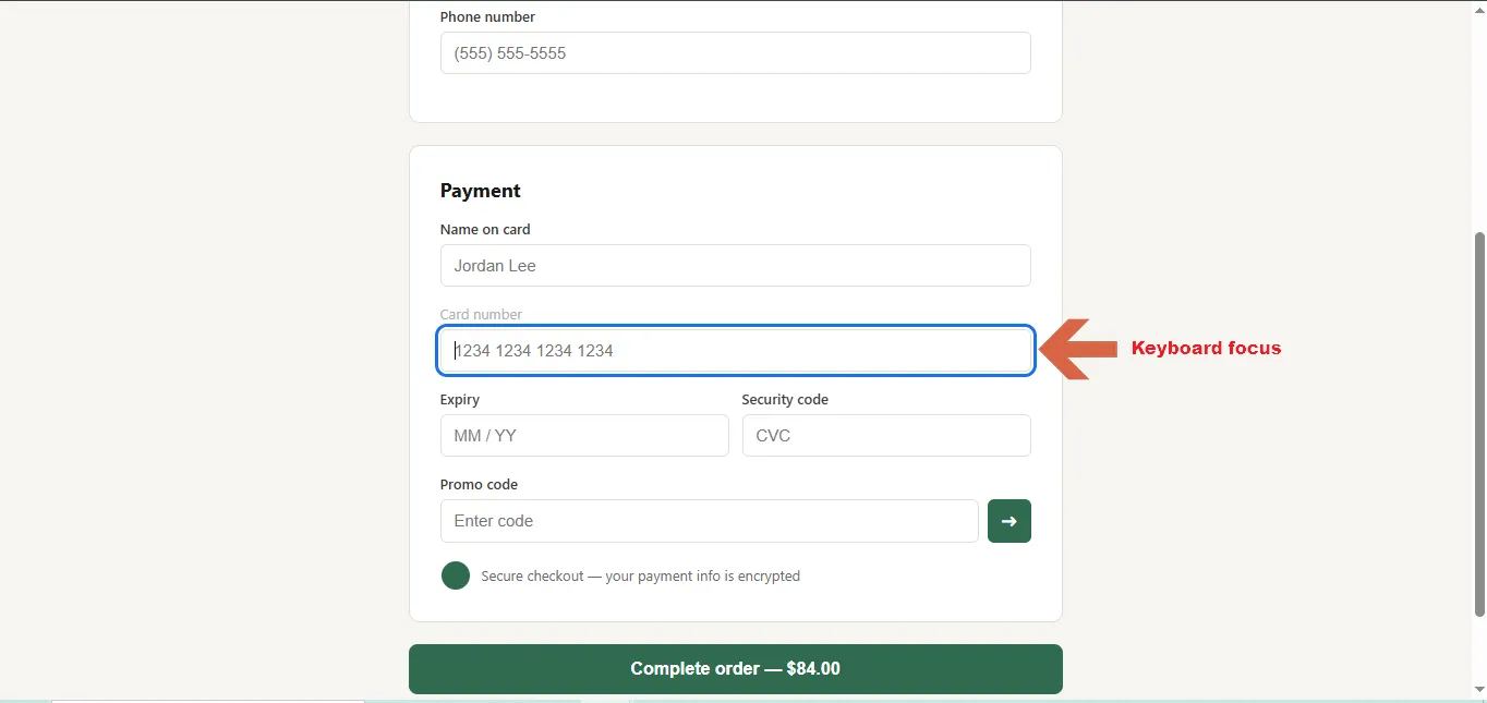 manual vs automated accessibility testing workflow using keyboard navigation and screen reader