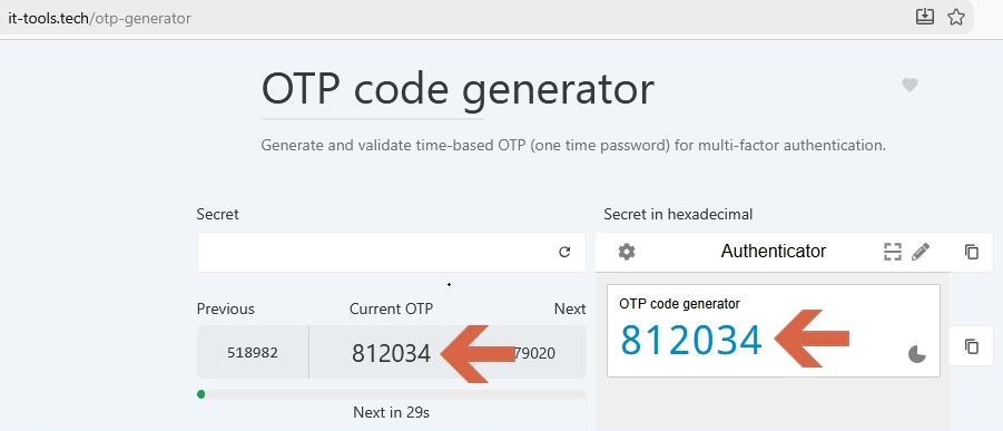 verifying a playwright totp 2fa login secret against an authenticator app