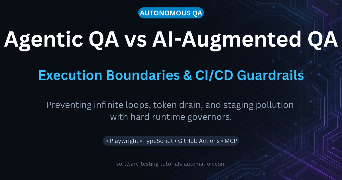 Agentic QA vs AI-Augmented QA execution boundaries and CI/CD guardrails with Playwright and TypeScript