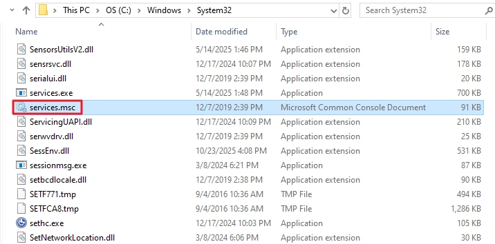 services-msc-file-location-system32 | Software Testing Tutorials services msc file location in the C:\Windows\System32 folder on Windows 10